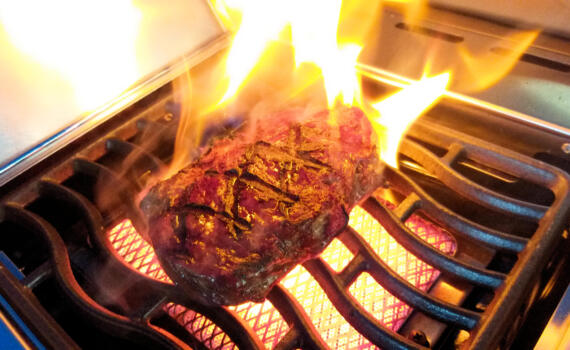 Steak auf der Sizzle Zone